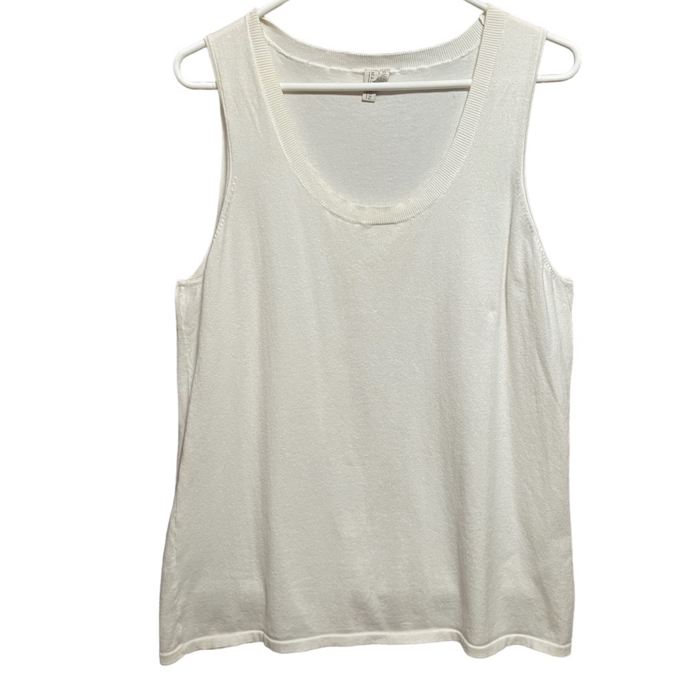 Madison White Sleeveless Shell Business Top XL